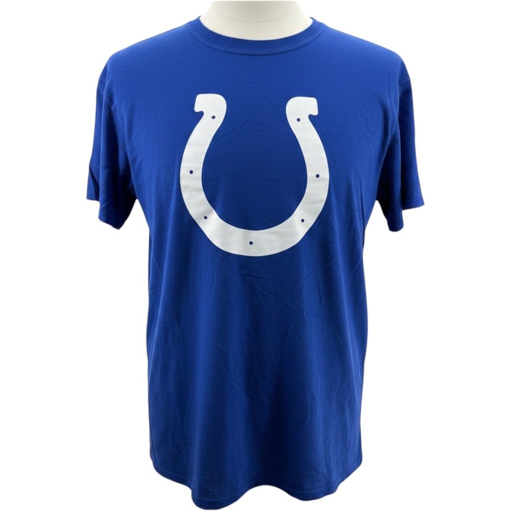 NFL Team Apparel Indianapolis Colts Mens Blue Graphic Tee Shirt Large New